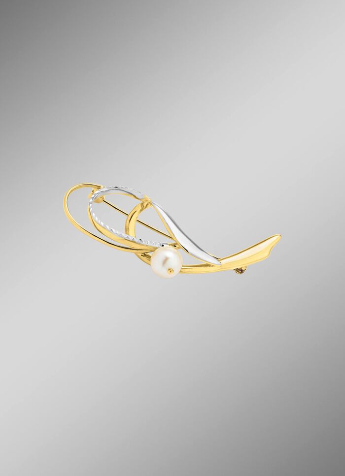 Edle Eleganz: Anstecknadel mit S&uuml;sswasser-Zuchtperle 