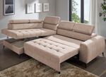 Moderne Polsterecke mit Bettfunktion CREME