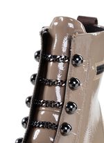 Remonte Stiefelette mit trendigen Zierketten in Schn&uuml;r-Optik TAUPE