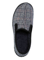 Textil-Hausschuh mit anatomisch geformtem Fussbett BLAUGRAU-MULTICOLOR