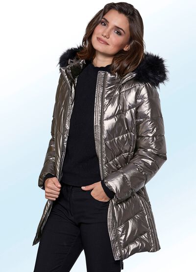 Jacke in Metallic-Optik 