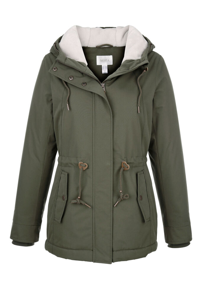 Funktionsjacke mit fester Kapuze 