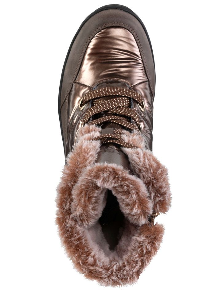 ELENA EDEN, gef&uuml;tterte Damen-Boots, Winterschuhe, Weite G, mit herausnehmbarem Fussbett BRONZE