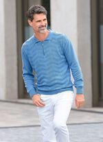 Klassischer Polopullover mit Strukturdessin 
