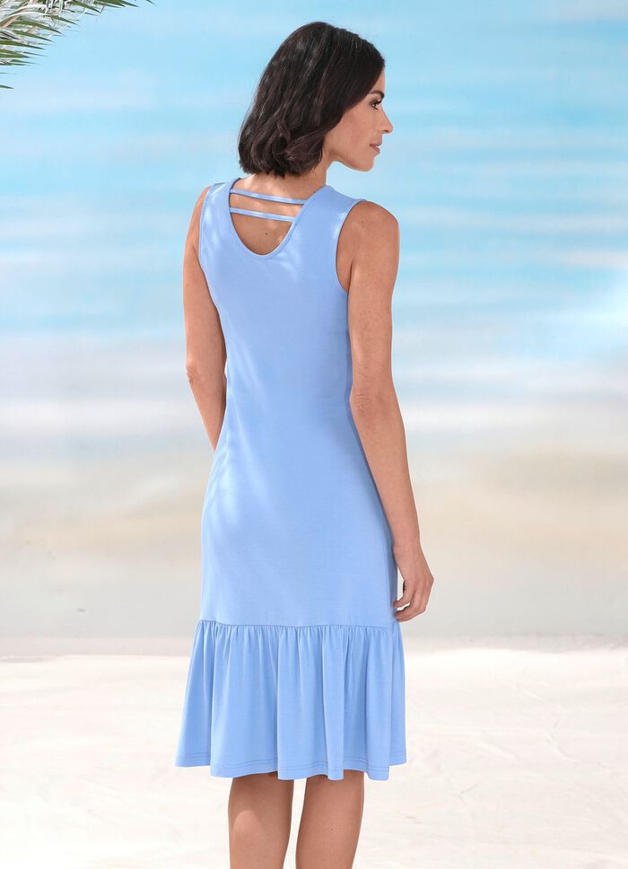 Zweierpack Laurina Kleider mit Volant-Abschluss, ärmellos 1X HIMMELBLAU, 1X MARINE