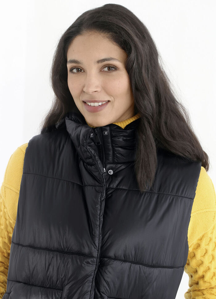 Funktions-Longgilet mit 2-Wege-Reissverschluss 