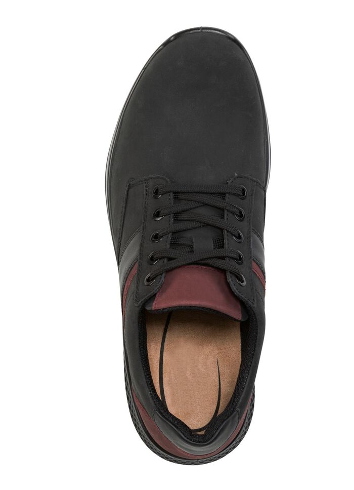 Schn&uuml;rschuh aus Rind-Nubukleder mit Nappaleder-Bes&auml;tzen 