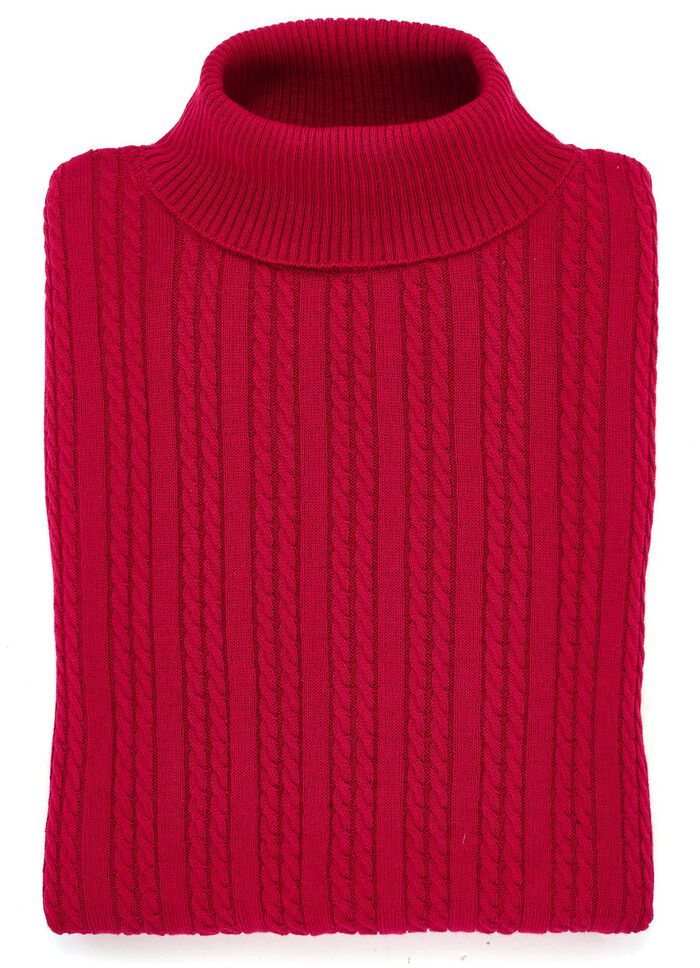 Pullover mit streckender Struktur ROT