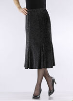 Edel schimmernder Bahnenrock SCHWARZ