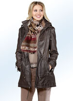 Lederjacke mit abtrennbarer Kapuze ANTIK MOKKA