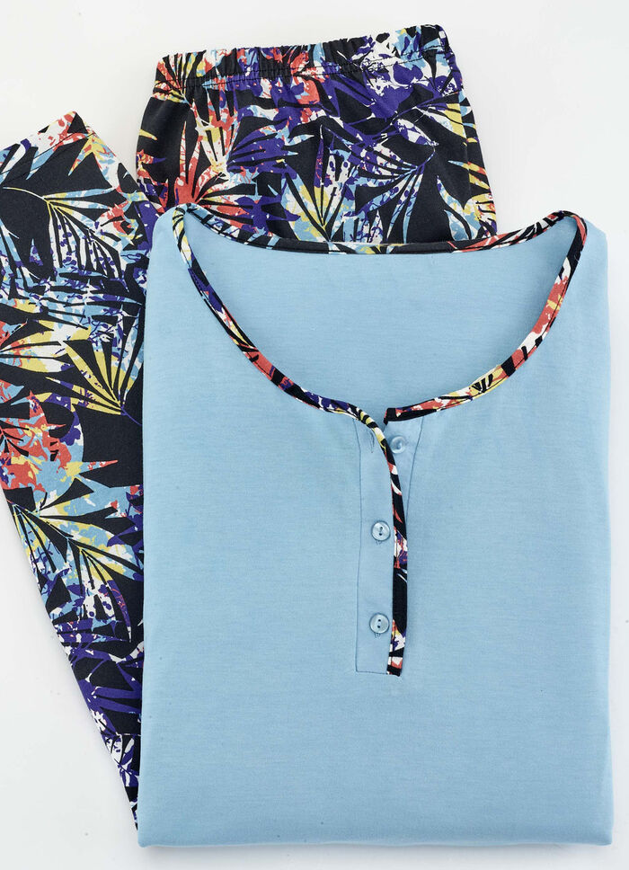 Pyjama 3-teilig mit platziertem Druck 