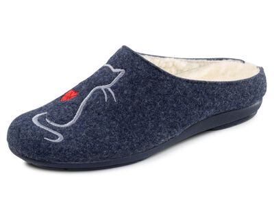 Warme Damen-Hausschuhe, mit Wolle 