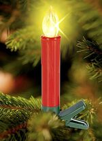 Weihnachtsbaumkerzen-Set, 15-teilig ROT