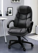 Chefsessel mit hochwertigem Struktur-Microfaserbezug GRAU