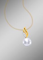 Anh&auml;nger mit S&uuml;sswasser-Zuchtperle und Diamanten 