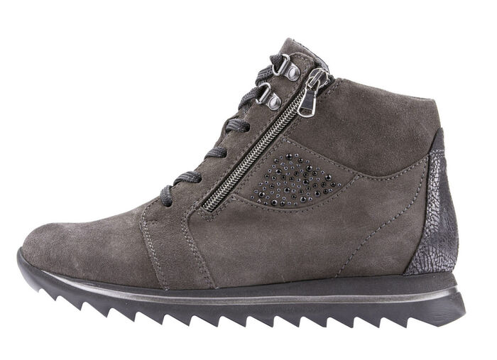 Waldläufer Stiefelette mit praktischen Seitenreissverschlüssen GRAU