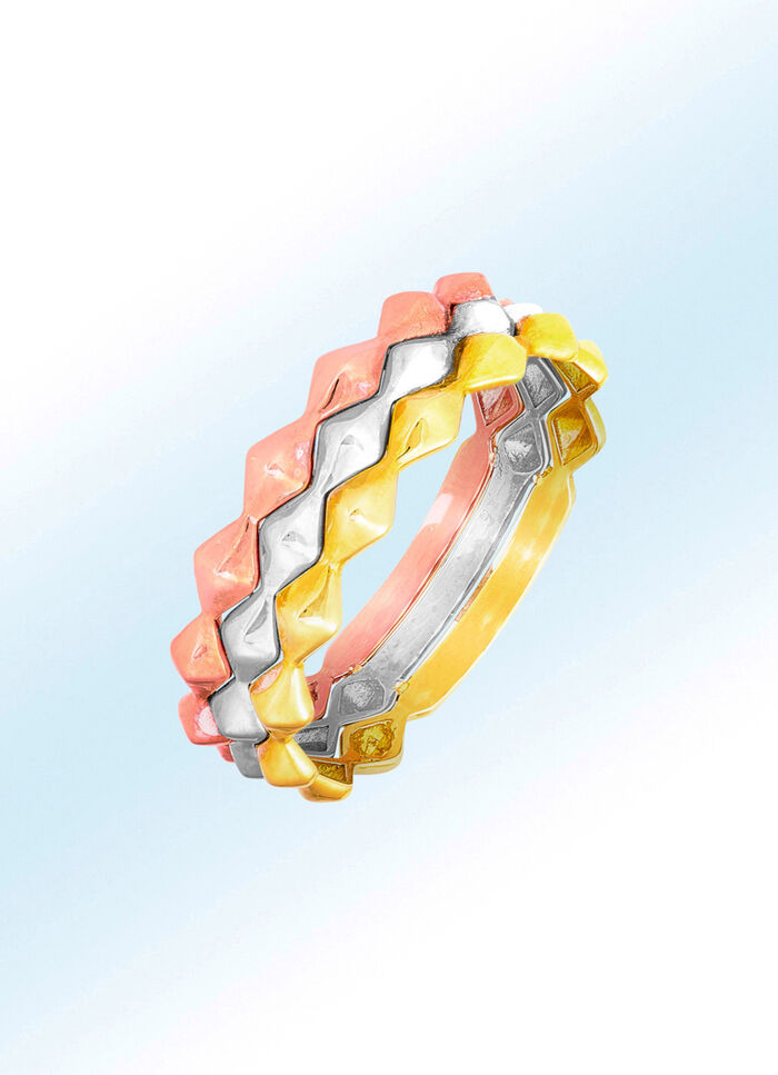 Damenring in Tricolor 