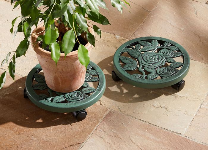 Pflanzenroller antik, 2er-Set 