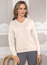 Pima-Pullover in Feinstrick ECRU