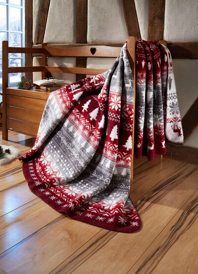 Farbenfrohe Wohndecke 