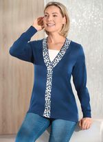 Pullover in sehr weicher Qualit&auml;t mit Modal JEANSBLAU-ECRU