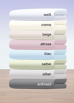 Jersey-Stretch-Elasthan-Spannbetttücher Deluxe in hochwertiger Qualität WEISS