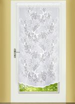 Fenster- und Türbehang mit gebogtem Abschluss WEISS