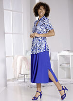 Rock in interessanter Wickeloptik ROYALBLAU