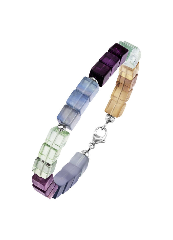 Wunderschöne Garnitur mit Hämatit, beh. und Fluorit in Multicolor 