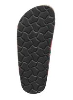 Pantolette in verspielt bedrucktem Dessin SCHWARZ-BUNT