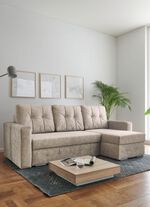 Polsterecke mit Bettfunktion BEIGE