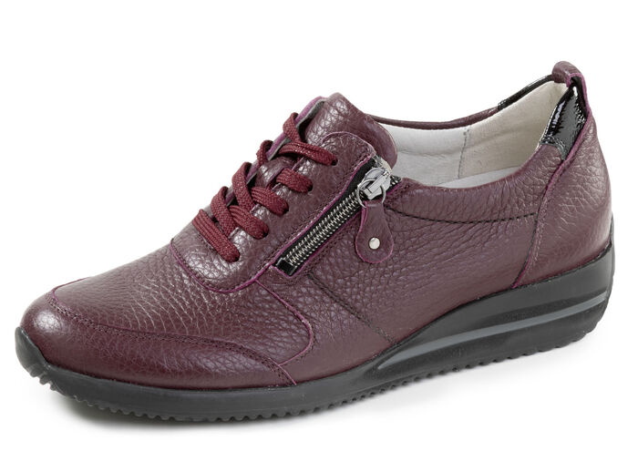 Waldläufer, leichte Damen-Sneaker, Weite H, mit herausnehmbarem Fussbett BORDEAUX