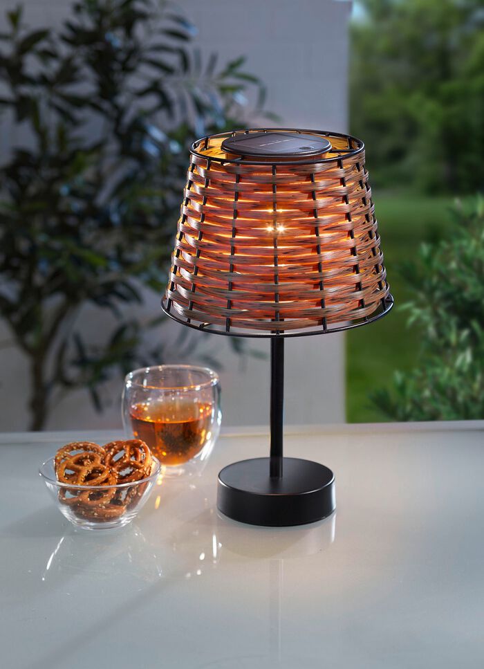 Solar-Tischleuchte &laquo;Rattan&raquo; 