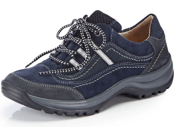 ELENA EDEN Schn&uuml;rschuh aus teilweise gepr&auml;gtem Nubukleder 