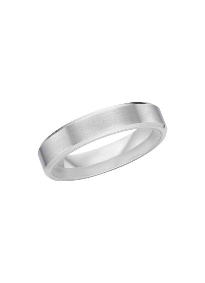 Mattierter Trauring in Silber 925/- fein 