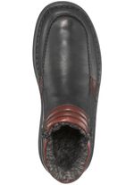 GINO GALANTE, gef&uuml;tterte Herren-Boots, Winterschuhe, mit herausnehmbarem Fussbett SCHWARZ-BURGUND