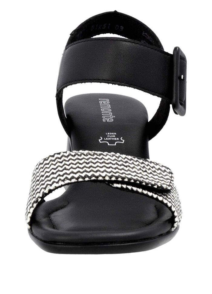 Remonte Sandalette mit Flechtdurchz&uuml;gen SCHWARZ-WEISS