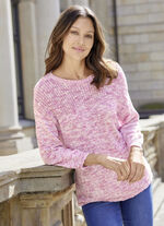 Pullover mit Melangeakzenten 