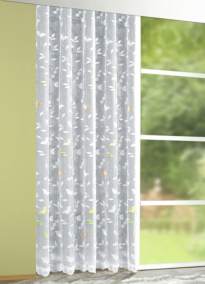 Store mit Blumengirlande 