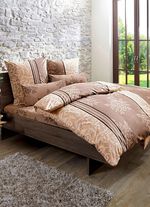 Renforc&eacute; Bettw&auml;sche aus 100% Baumwolle BRAUN