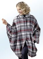 Cape mit markantem Karodessin 