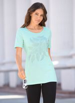 Shirt mit Pl&auml;ttchen- und Strasszier in 2 Farben MINT