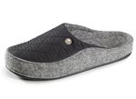 Pantoffel mit anatomisch geformten Fussbett SCHWARZ-GRAU