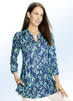 Shirt-Tunika mit Stehkragen 