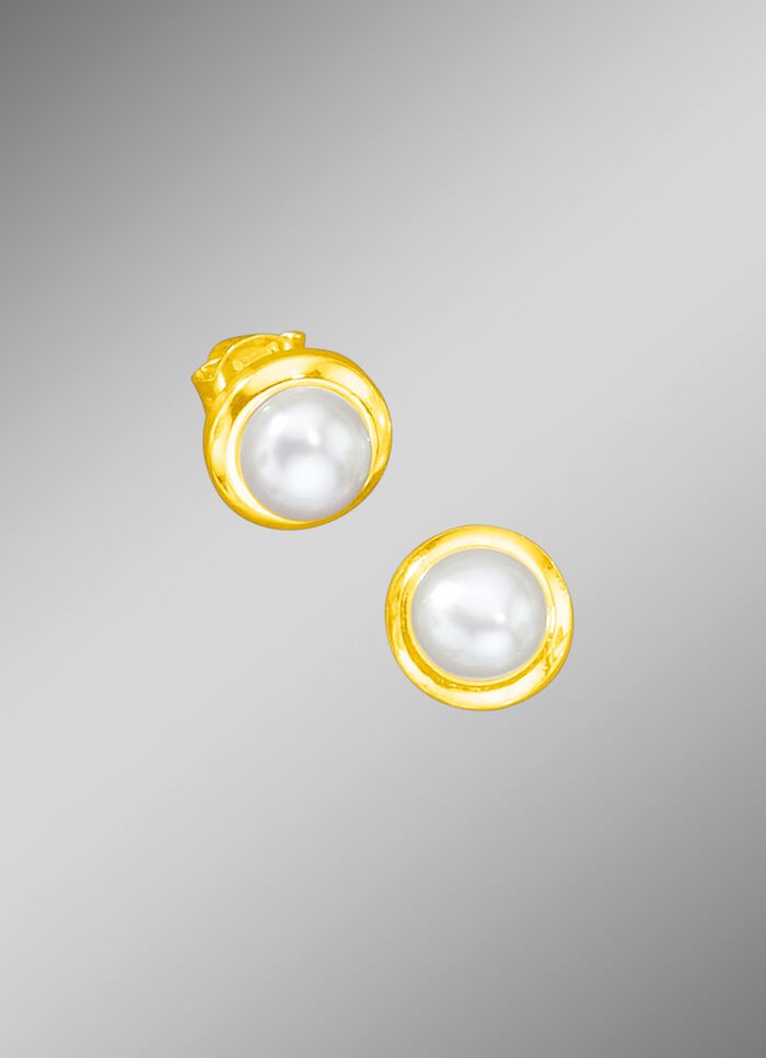 Ohrstecker mit S&uuml;sswasser-Zuchtperle 