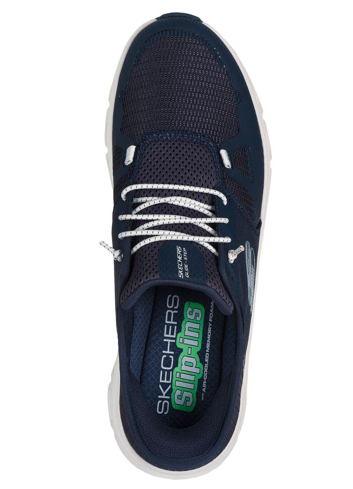 SKECHERS, Herren-Sneaker, mit geformter Slip-Ins Fersenplatte MARINE