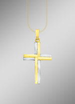 Kreuz-Anh&auml;nger in Bicolor 