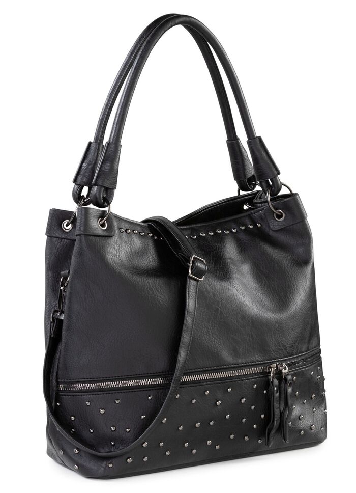 Tasche mit trendigen Ziernieten SCHWARZ