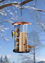 Vogelfutters&auml;ule Trio im Kupferlook 