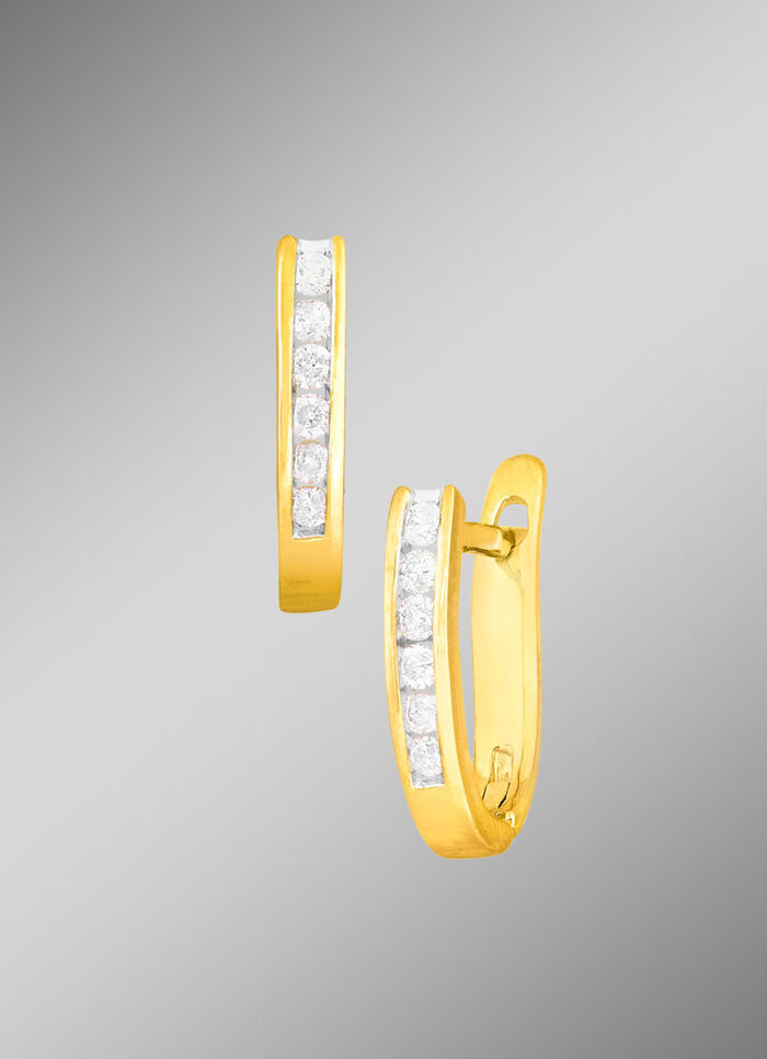 Klassische Creolen mit Brillanten 